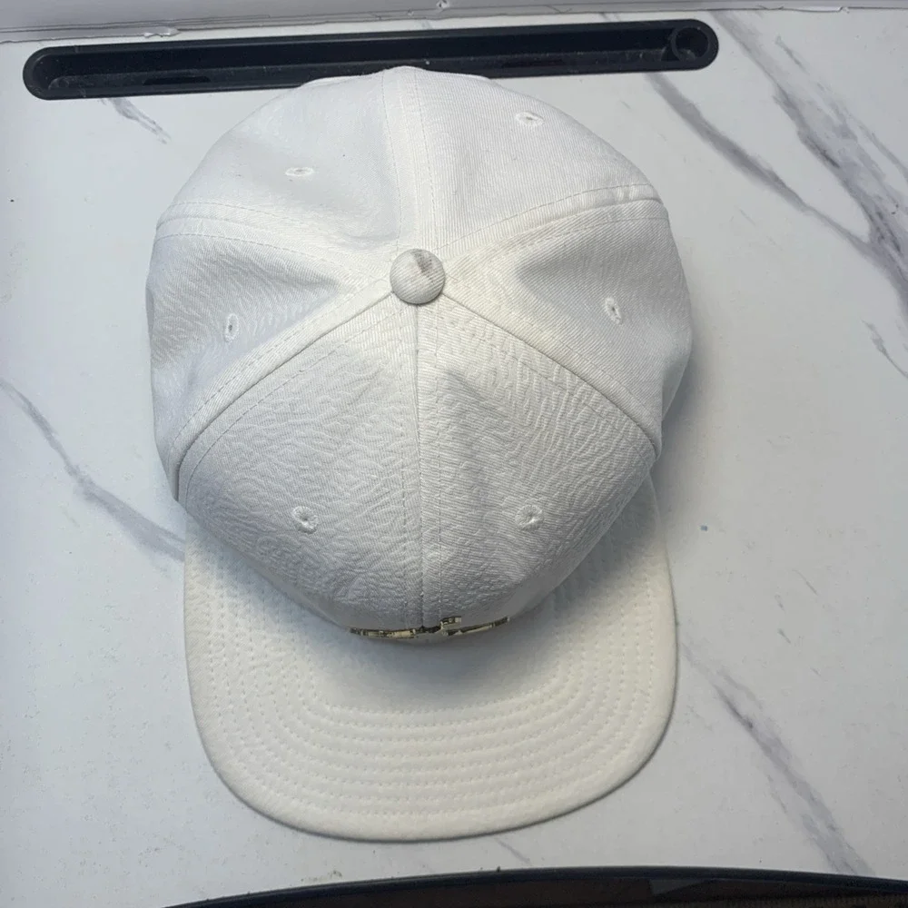 Air Jordan Hat Men White Cement Elephant Metal Logo Jumpman Snap Back Cap